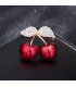 XSB165 - Golden Cherry Saree Brooch